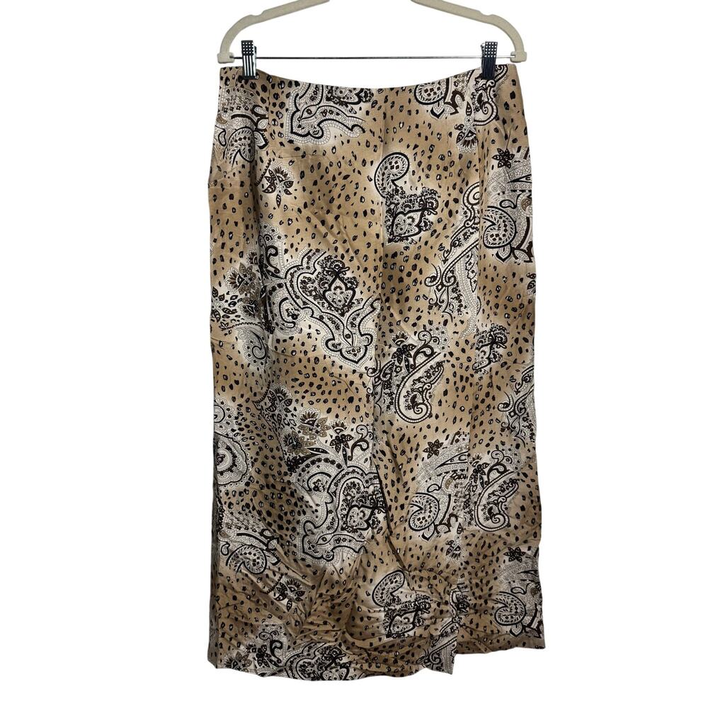 Vintage Silk Boho Western Bandana Country Festival Skirt 14 Soft Grunge Cottag